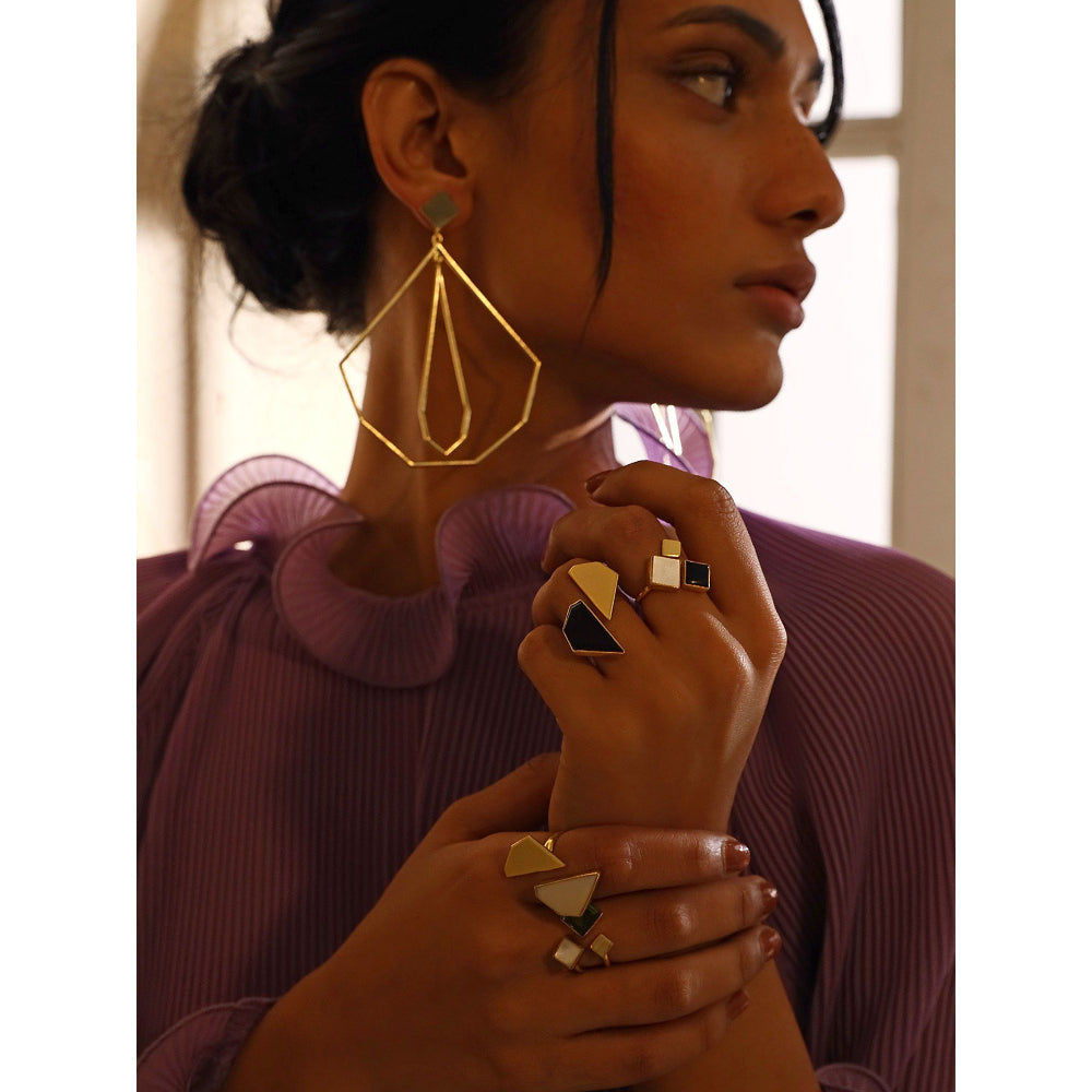 VARNIKA ARORA Lurch Golden Earrings