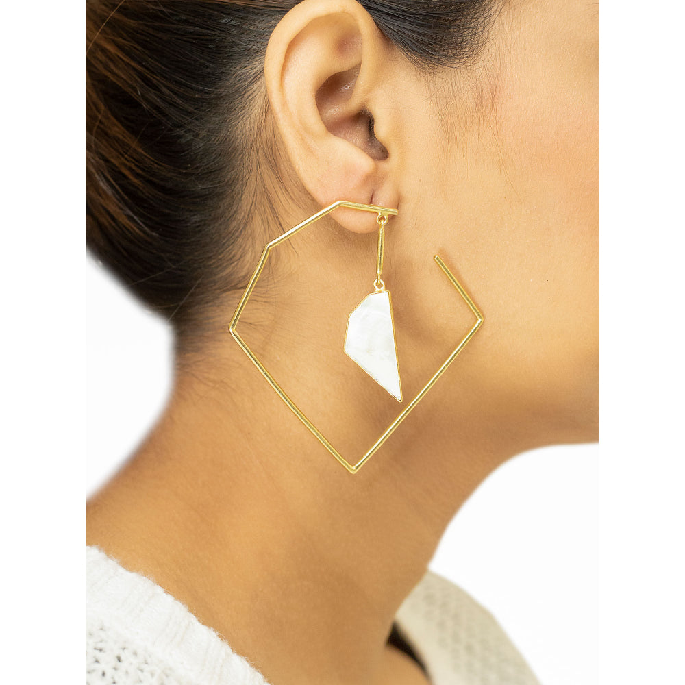 VARNIKA ARORA Lithe White Earrings