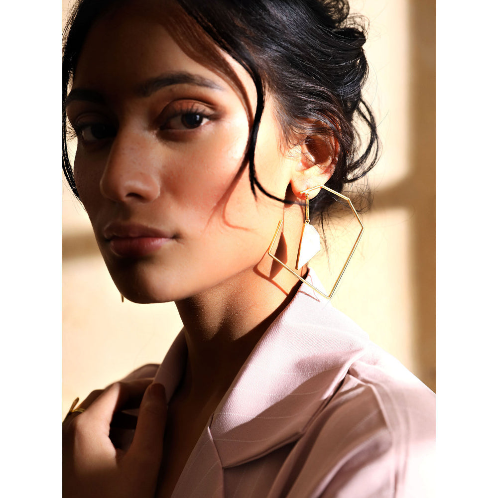 VARNIKA ARORA Lithe White Earrings