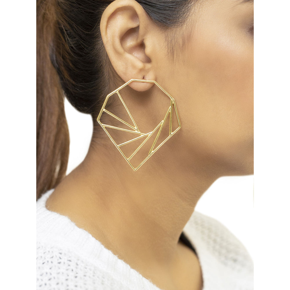 VARNIKA ARORA Grandiose Golden Earrings