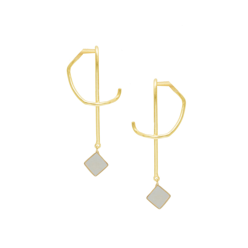 VARNIKA ARORA Whisp White Earrings