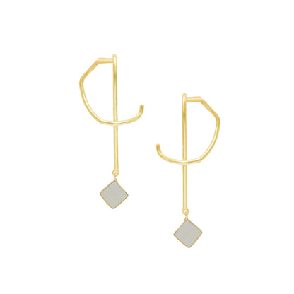 VARNIKA ARORA Whisp White Earrings