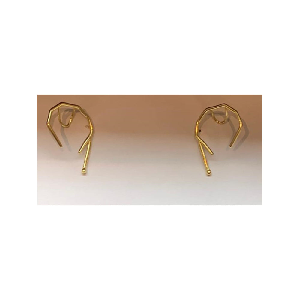 VARNIKA ARORA Whisp Golden Earrings