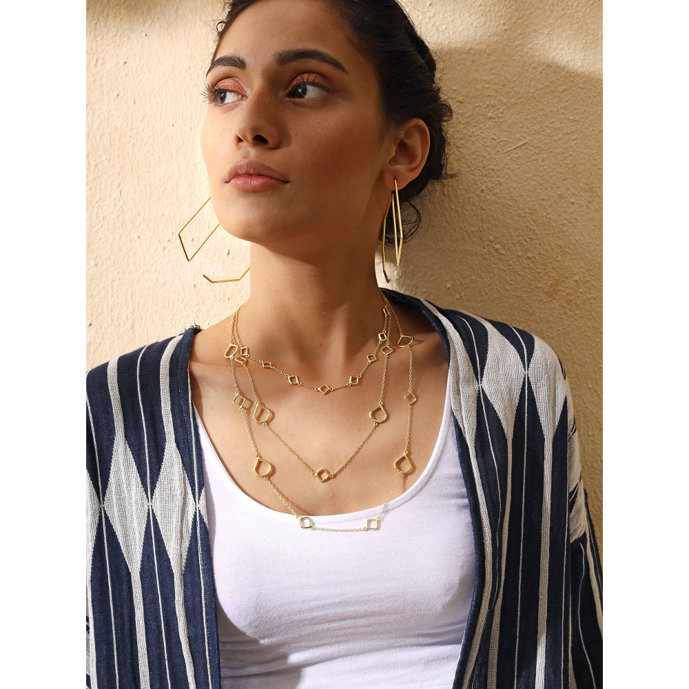 VARNIKA ARORA Strata Golden Necklace