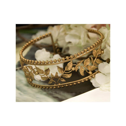 Suhani Pittie Gold Toned Ball Chain Choker With Serrated Leaves