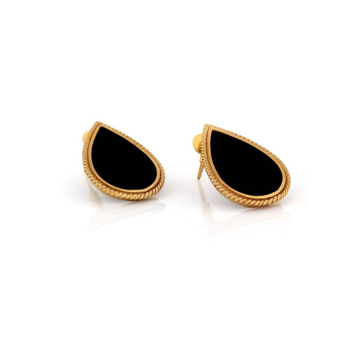 Suhani Pittie Black 22k Gold Plated Earrings