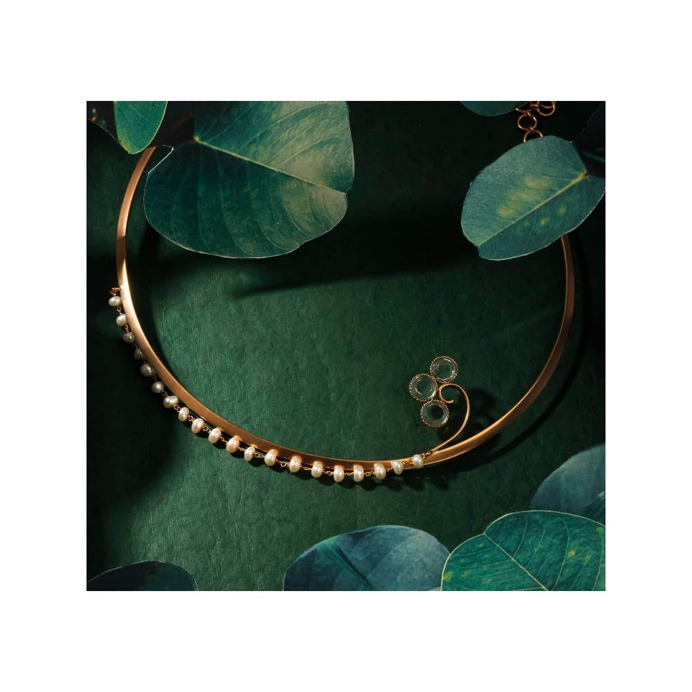 Suhani Pittie Tropical Getaway Choker With Pearls And Crystals