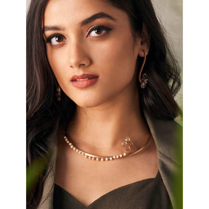 Suhani Pittie Tropical Getaway Choker With Pearls And Crystals