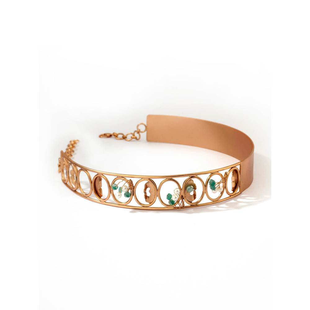 Suhani Pittie Camouflage Choker With Emeralds