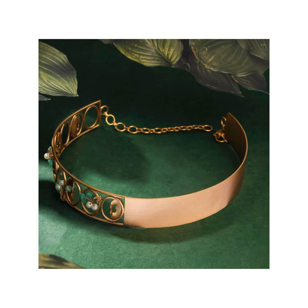 Suhani Pittie Camouflage Choker With Emeralds