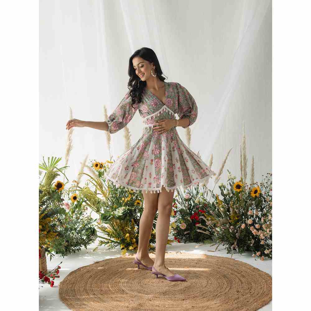 Old Marigold Diaz Corset Grey Dress