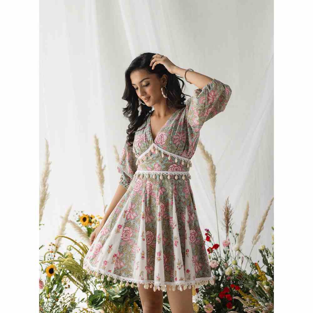 Old Marigold Diaz Corset Grey Dress