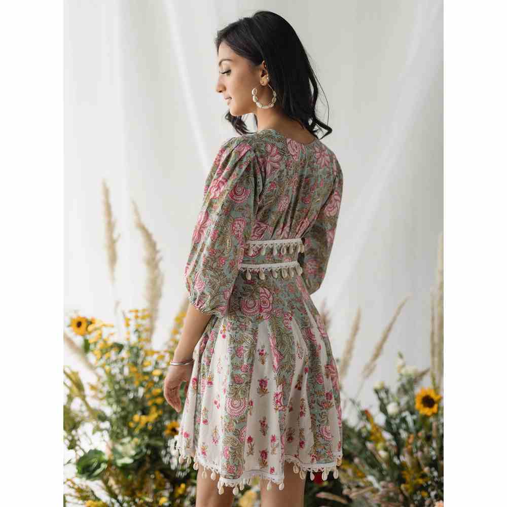 Old Marigold Diaz Corset Grey Dress