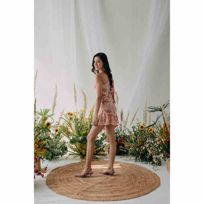 Old Marigold Lolita One Shoulder Dress with Belt (Set of 2)