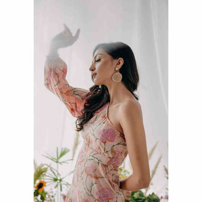 Old Marigold Lolita One Shoulder Dress with Belt (Set of 2)
