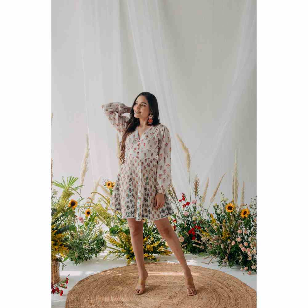 Old Marigold Pearl Corset Dress