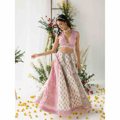 Old Marigold Chameli Lehenga Set (Set of 3)