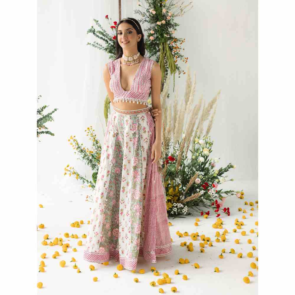 Old Marigold Chameli Lehenga Set (Set of 3)