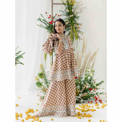 Old Marigold Daffodil Gharara (Set of 3)