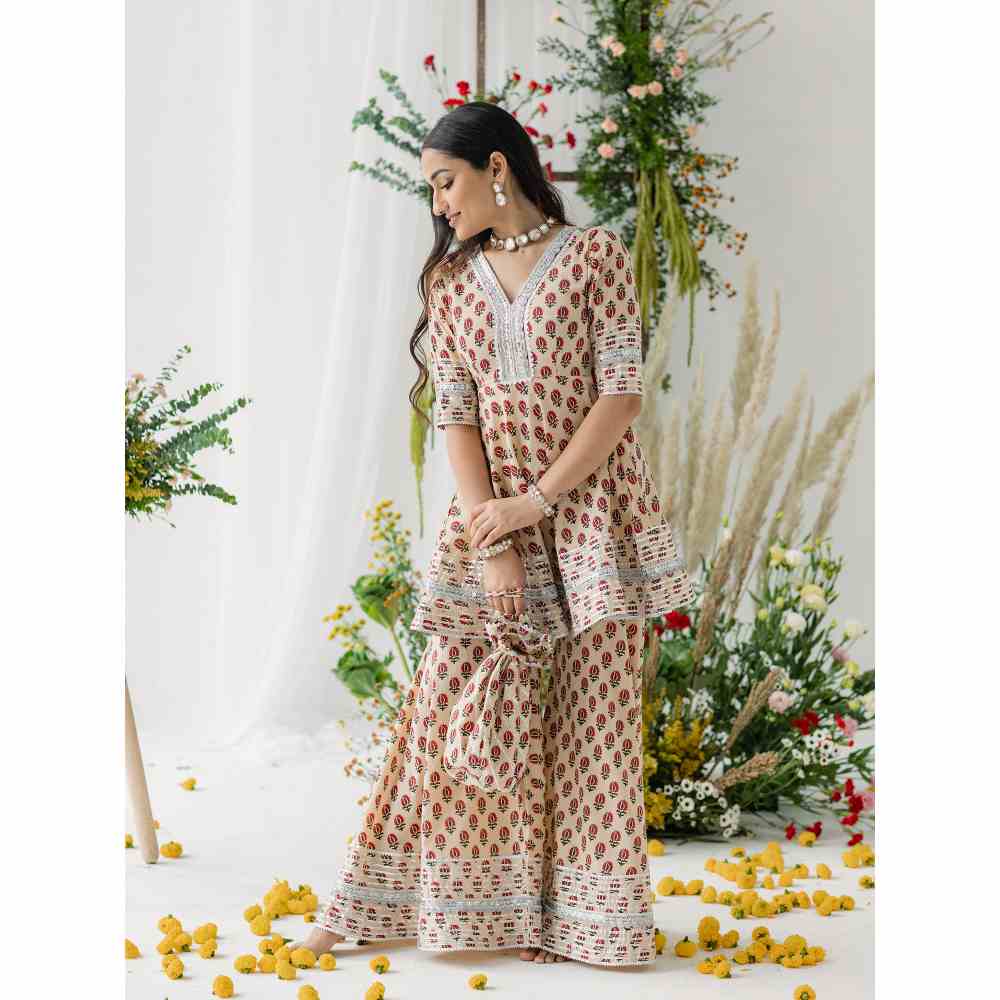 Old Marigold Daffodil Gharara (Set of 3)