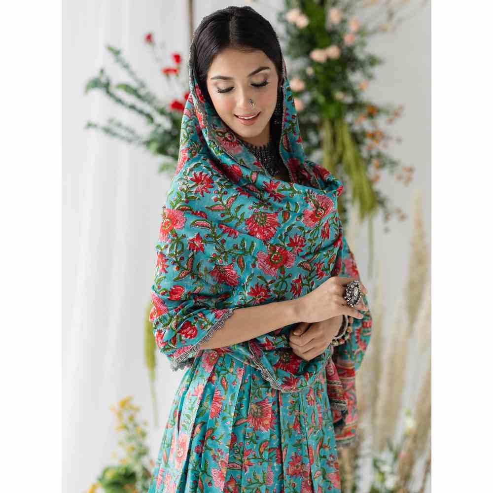 Old Marigold Dahlia Lehenga Set (Set of 3)