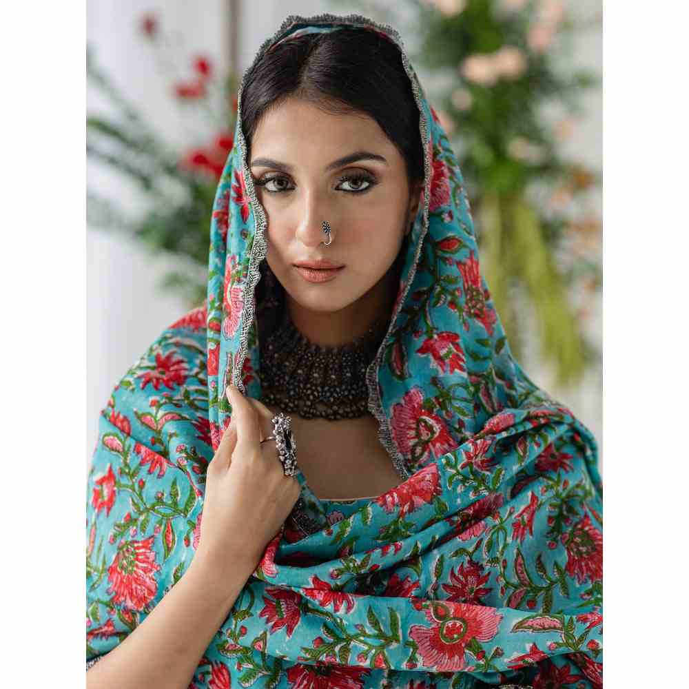 Old Marigold Dahlia Lehenga Set (Set of 3)