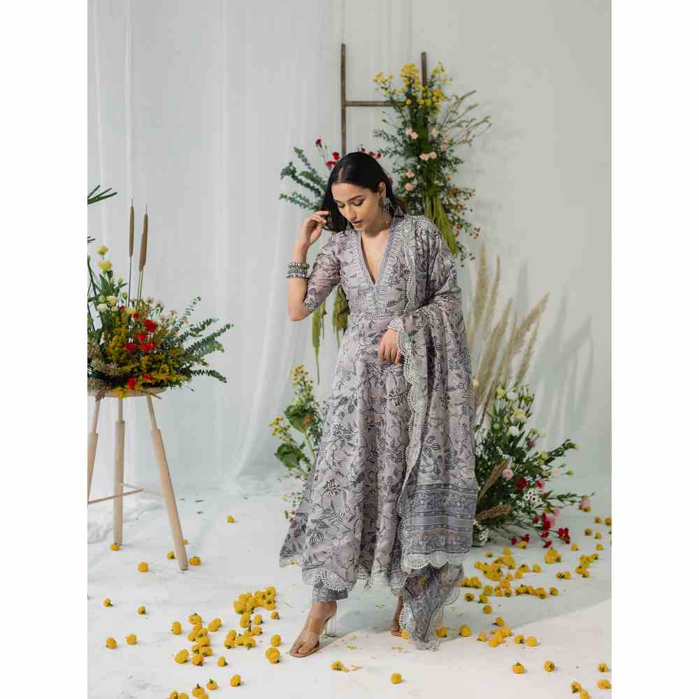 Old Marigold Daisy Anarkali (Set of 3)