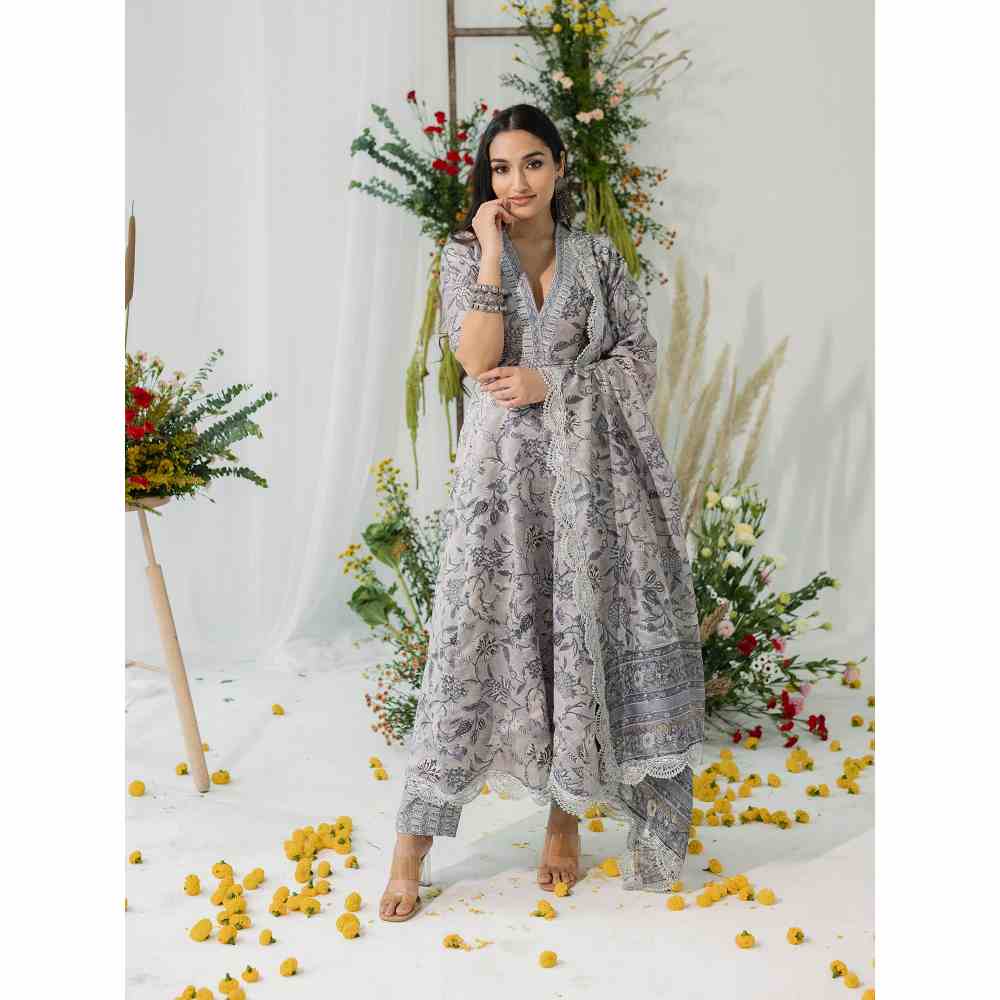 Old Marigold Daisy Anarkali (Set of 3)