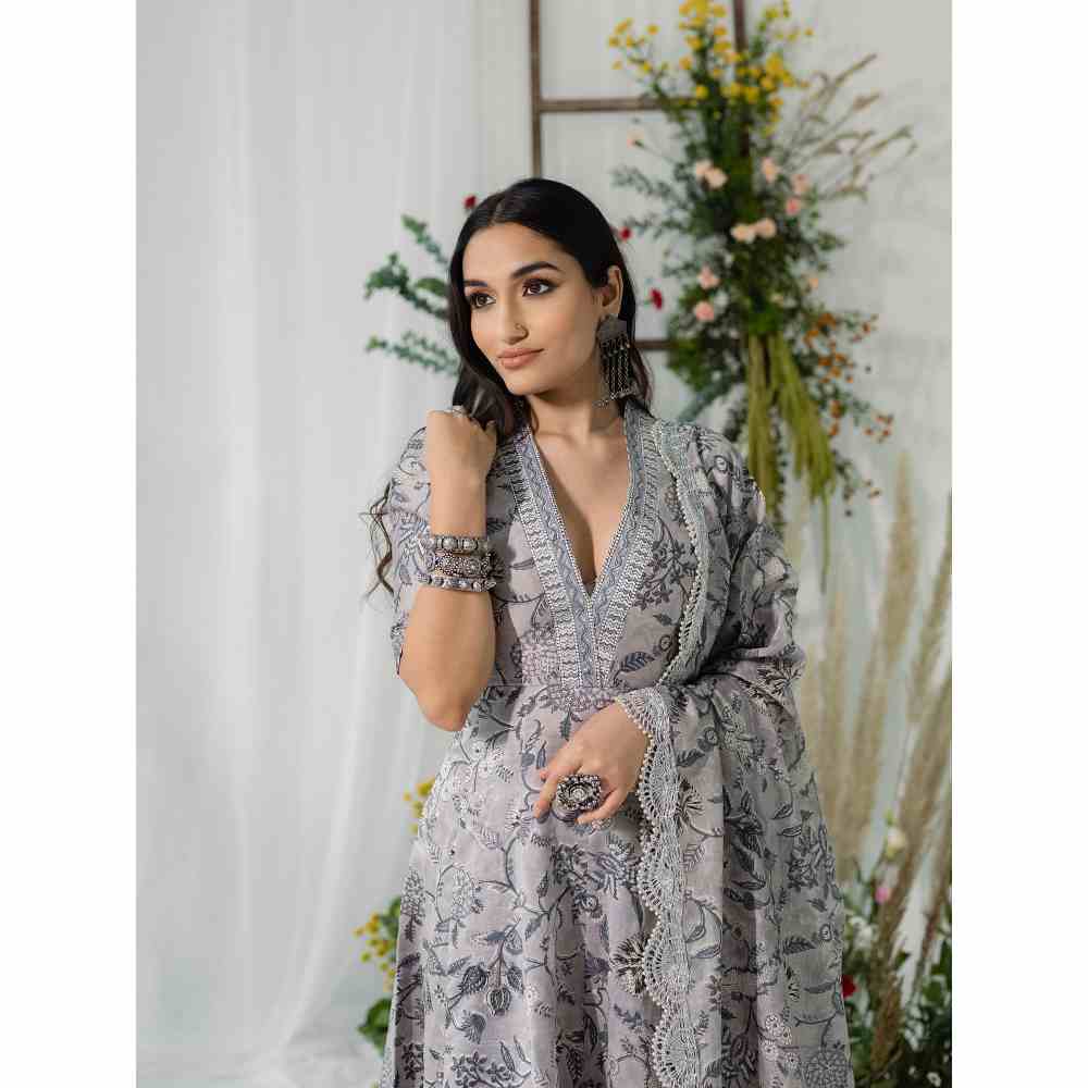 Old Marigold Daisy Anarkali (Set of 3)