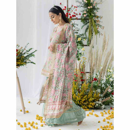 Old Marigold Jasmine Gharara (Set of 3)