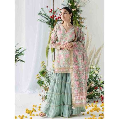 Old Marigold Jasmine Gharara (Set of 3)