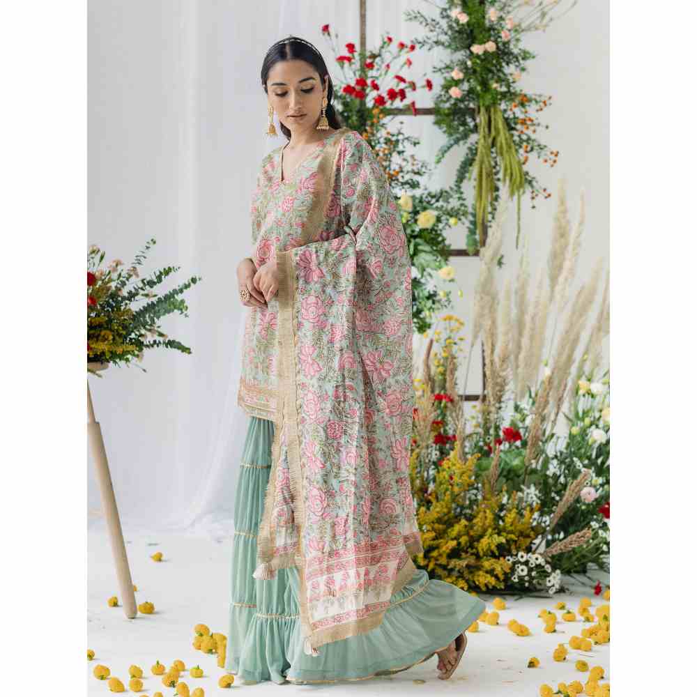 Old Marigold Jasmine Gharara (Set of 3)
