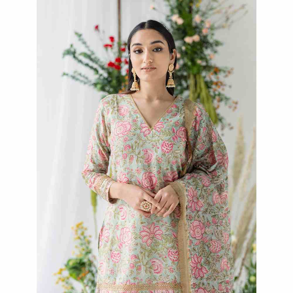 Old Marigold Jasmine Gharara (Set of 3)