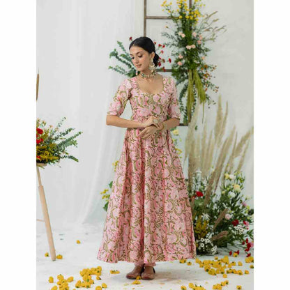 Old Marigold Hyacinth Anarkali (Set of 3)