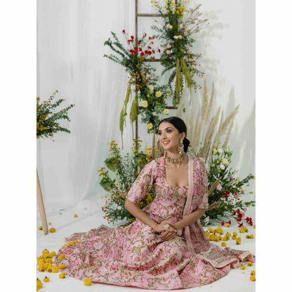 Old Marigold Hyacinth Anarkali (Set of 3)