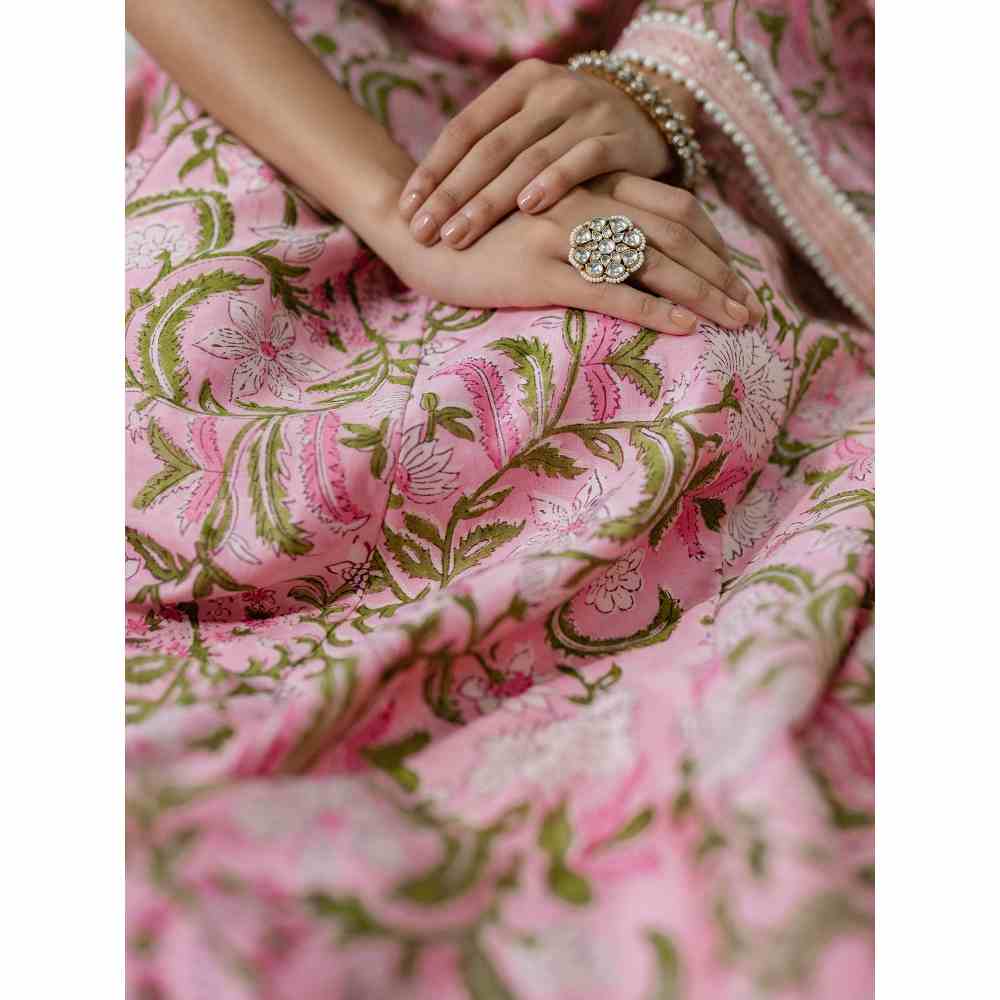 Old Marigold Hyacinth Anarkali (Set of 3)