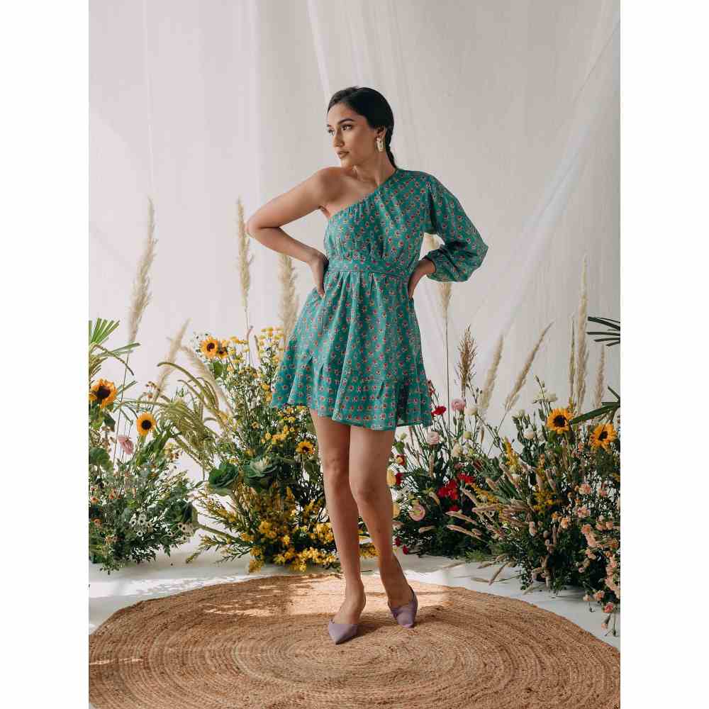 Old Marigold Ariel One Shoulder Dress