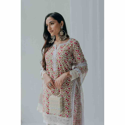 Old Marigold Floral Printed Luna Cotton Kurta (Set of 2)