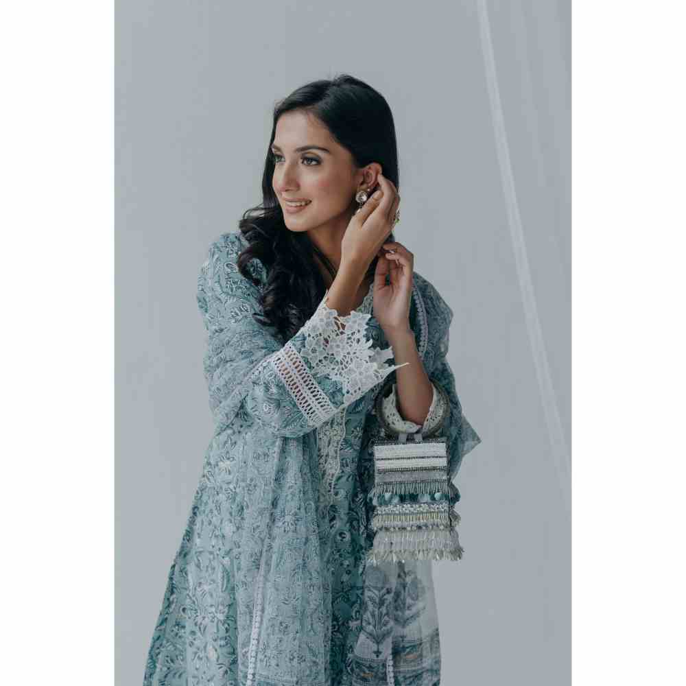 Old Marigold Floral Printed Aria Cotton Kurta (Set of 3)