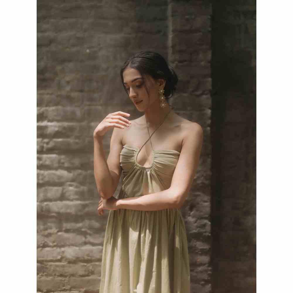 Old Marigold Carissa Cut-Out Halter Maxi Dress