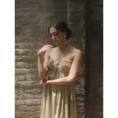 Old Marigold Carissa Cut-Out Halter Maxi Dress