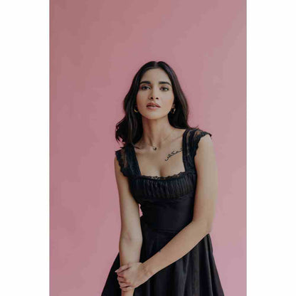 Old Marigold Katerina Black A-Line Mini Dress