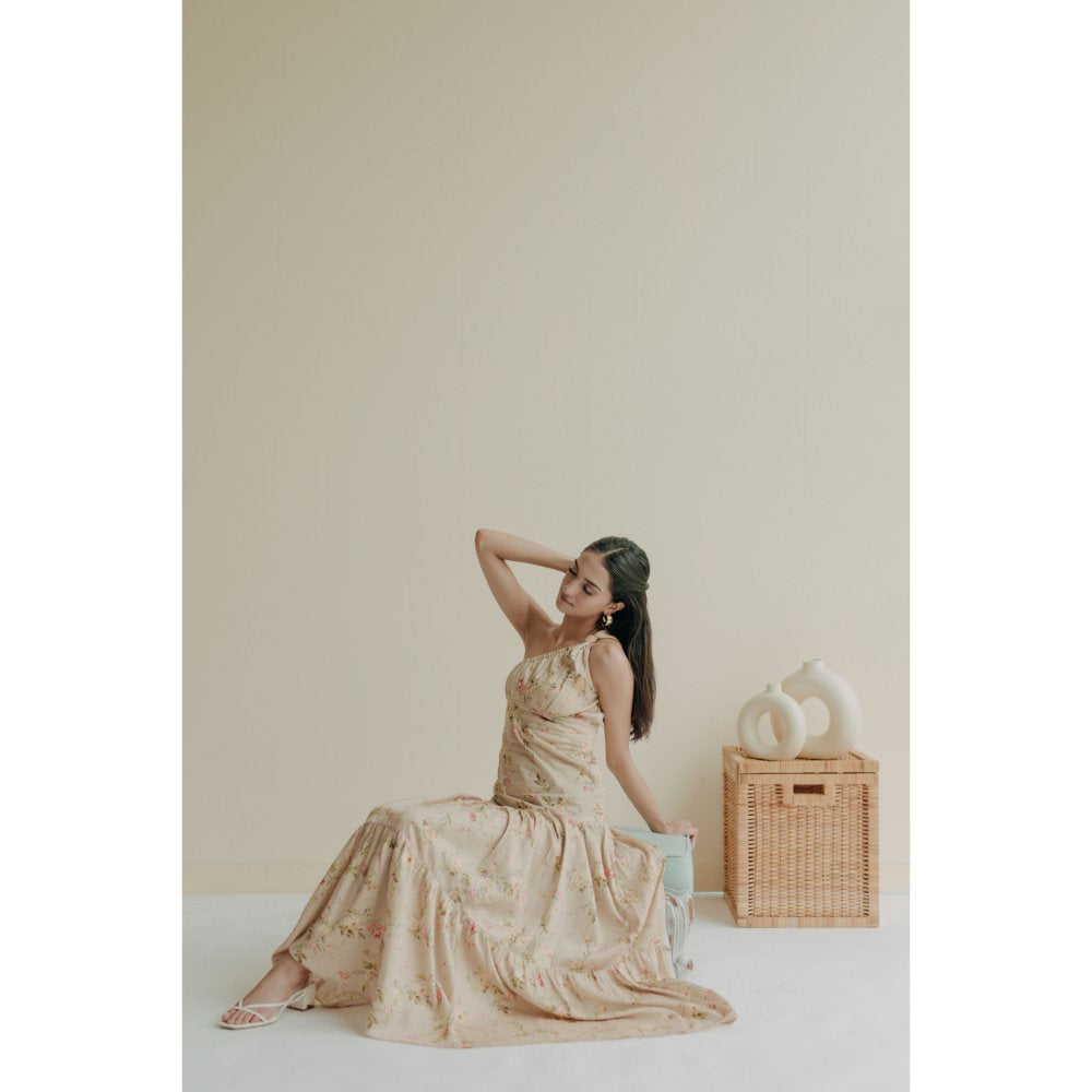 Old Marigold Elysian One Shoulder Maxi Dress