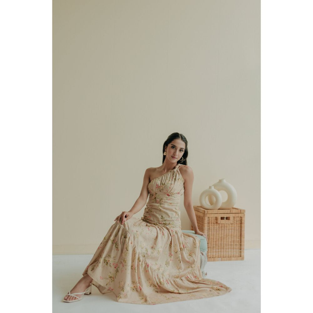 Old Marigold Elysian One Shoulder Maxi Dress