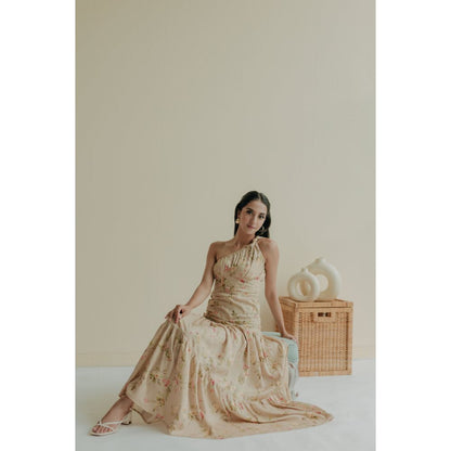Old Marigold Elysian One Shoulder Maxi Dress