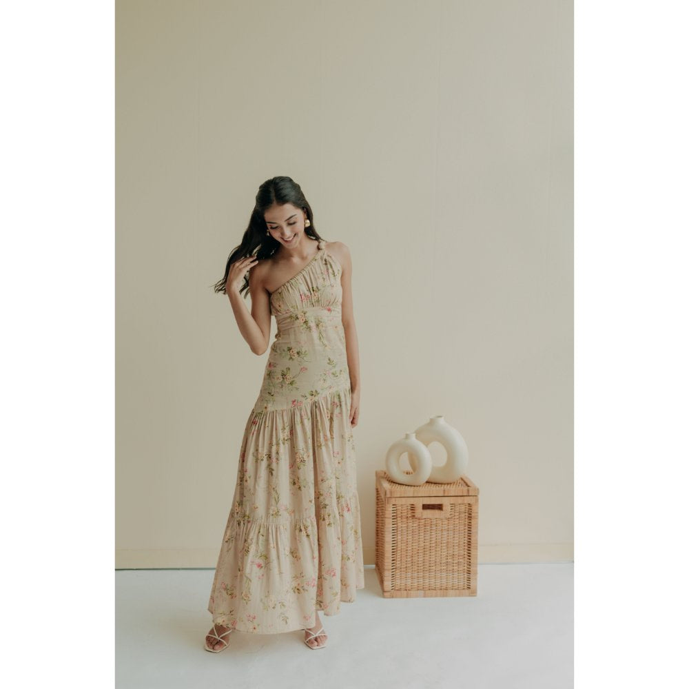 Old Marigold Elysian One Shoulder Maxi Dress