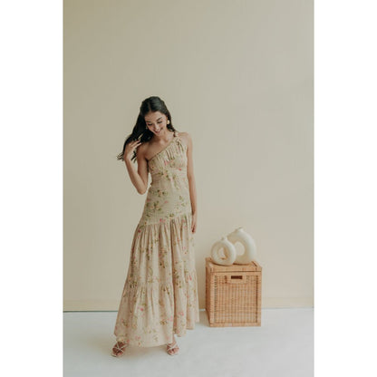 Old Marigold Elysian One Shoulder Maxi Dress