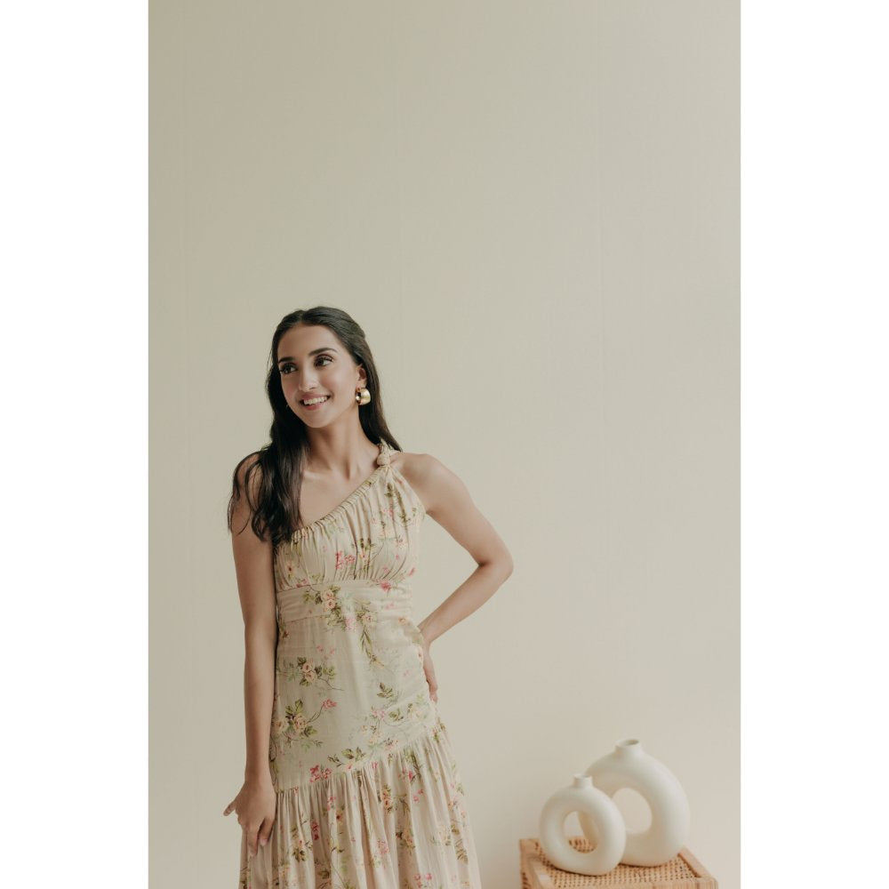 Old Marigold Elysian One Shoulder Maxi Dress