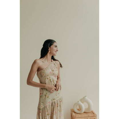 Old Marigold Elysian One Shoulder Maxi Dress