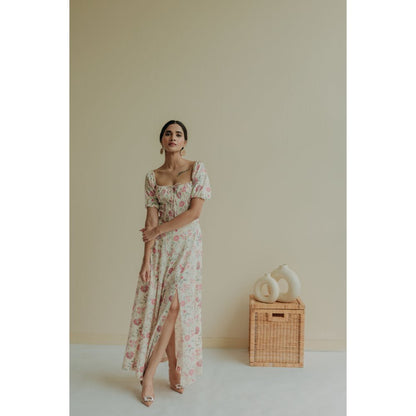 Old Marigold Calantha Square Neck Maxi Sun Dress